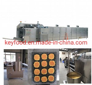 [Hot Item] Factory Price Automatic Soft Waffle Production Line Waffle Machine