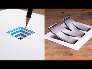 How to Draw - Easy 3D Line Hole & Art Illusions