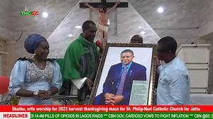 Shaibu, wife worship for 2023 harvest thanksgiving mass for St. Philip-Neri Catholic Church for Jattu #TMCTV #tmcradio #tmctvnews | TMC TV