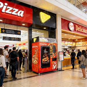 [Hot Item] Smart Parcel Delivery Pizza Vend Machine Coin Operated Self-Service Pizza Vending Machine