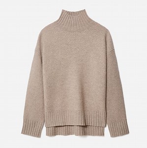 [Hot Item] Women Fashion Ribbed Turtleneck Oversized Wool Cashmere Jumper Sweater