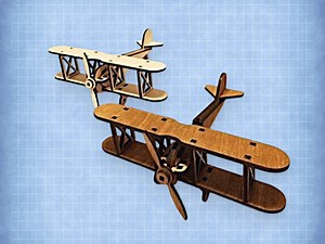 Laser Cut Miniature Biplane - Etsy