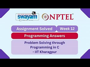 Problem Solving Through Programming In C Week 12 || Programming ANSWERS #nptel #nptel2025 #myswayam