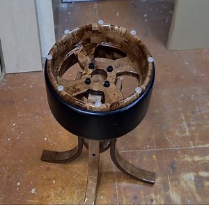 Wooden wheel coffee table | Kendi