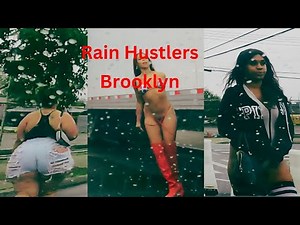 Street Lizards hustling in the rain - Brooklyn 4K