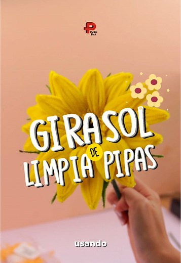 Girasol Fácil con Limpiapipas: Manualidad DIY