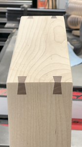 Walnut dovetail splines on maple drawers; blonde shellac to finish. #woodworking #reels #furnituremaker #maker #woodshop | Boundary Fog Furniture