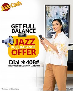 2.8K views · 128 reactions | Ab jitna balance dalwao gay utna hee balance aye ga with Jazz Full Balance Offer. Offer avail karnay ke liye bus *408# dial aur JazzCash ke zariye subscribe/load karain. | JazzCash | Facebook