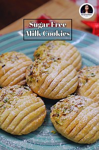 Sugar-free milk cookies are typically designed for individuals who are looking to reduce their sugar intake for health reasons or due to conditions such as diabetes. Ingredients: For the Cookie Dough: - 2/3 cup Maida (all-purpose flour) - 40 gm Salted butter, softened - 1 tbsp Cornstarch - 2 tbsp Milk powder - 1/4 tsp Baking soda - 1/4 cup Milk To Garnish: - 2 tbsp Chopped pista nuts - Milk for brushing the cookies #recipeonplate #cookies #sugarfree #snacks #egglesscookies | Recipe On Plate
