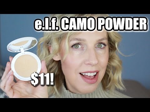 NEW! elf CAMO POWDER FOUNDATION! wear test | dry skin friendly?