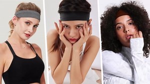 Headbands for Women 16 Pack Non Slip Hair Bands for Women's Hair Elastic Cloth Headbands Soft Stretchy Cotton Headband for Workout Yoga Sports (Black,White,Gray Dark,Gray)
