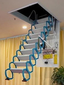 [Hot Item] Loft Ladder Home Hidden Electric Folding Remote Control Attic Retractable Stairs