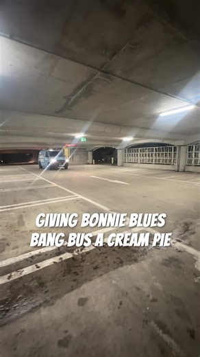Giving Bonnie Blues bang bus a cream pie