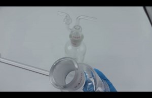 Lab Gas Washing Bottle Glass Vacuum Trap with Two Bend Tubes Joint for Chemistry Lab Glassware Kit (10ml)