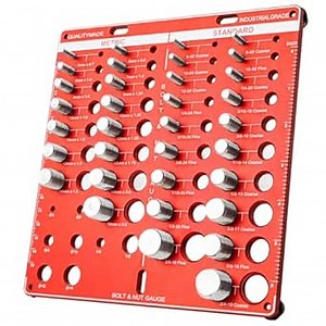 Thread Checker, 42 Nut and Bolt Thread Checker, Bolt Size and Thread Gauge, Bolt and Nut Identifier Gauge with Inch and Centimeter Ruler, Bolt Gauge with 19 Standard & 15 Metric, 8 Drill Bit Gauge