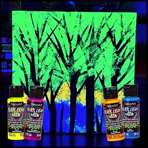 19 reactions | ⚡Electrify⚡ your crafts, clothes, and home decor with our multi-surface Black Light Neon paint! These vivid, neon paints really glow under a black light for a stunning effect. Pick them up today at Michaels Stores https://www.michaels.com/decoart-black-light-neon-fluorescent-multi-surface-acrylic-paint/M20003691.html?dwvar_M20003691_size=2%20oz&dwvar_M20003691_color=Pink | DecoArt | Facebook