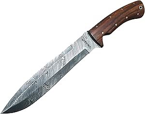 Amazon.com : Perkin Knives - Custom Handmade Damascus Hunting Knife with Sheath Full Tang Knife - AR1101W : Hunting Knives : Sports & Outdoors