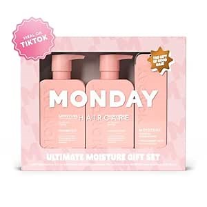 Monday Giftset - Moisture 12oz Shampoo & Conditioner Set & Moisture 5.1oz Leave-In Conditioner
