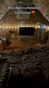 5.1K views · 2.1K reactions | Movie night in a homemade truck camper. @cpaddict @bradfordbuiltbeds @toyotires #roadtrip #ford #obs #diesel #powerstroke #classictrucks #tinyhome #tinyhouse #cabin #diy #truckcamping #overlanding #overland #vanlife | Truck House Life | Facebook