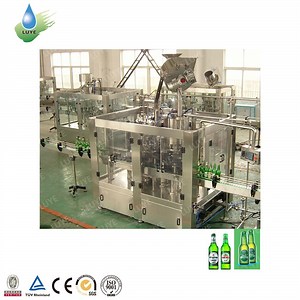 [Hot Item] Automatic 3 in 1 Glass Bottle Soft Drinking Energy Drink Liquid Craft Beer Washing Filling Crown Capping Labeling Packing Machine