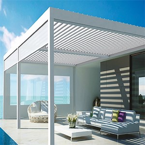 [Hot Item] Building Materials PVC Canopy Aluminum Louver Pergola Original Canopy Accessories Aluminum Louver Pergola Industrial Canopies Aluminum Louver Pergola