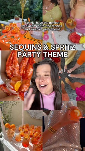 The unofficial uniform for a spritz-fueled girls night ✨ #summerparty #partyoutfitinspo #sequinsandspritz #goingoutlooks #spritzseason #fashiontok #styleinspo #outfitideas #aperolspritz | Curtsy | Facebook