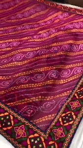 *A Traditional Art Of Gujarat Work Known As Pure Kacchi Gamthi Work We Bring On The Georgette Saree* (Saivilla Gujarat) Fabric Details mentioned below : Saree: Pure georgette saree half and half color concepts with colorful gamthi embroidery work in enticing style of real mirror and silver bead Blouse: Running Price: Tk 3890/- (including shipping) For order, please inbox or call us on 01627002700 | Indian Beauty Bazar