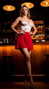 Romantic Night Outfit | Silky Camisole + Red Mini Skirt | Low-Angle Fashion Beauty #fashion