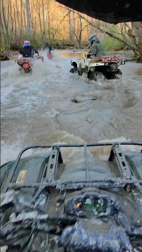 Ripping through a river in the Appalachian Mountains #atv #mountains #appalachia #river #offroad