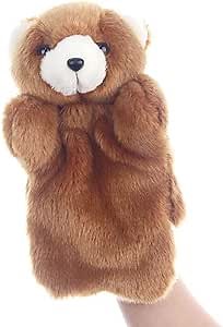 Plush Animal Hand Puppets Toys for Imaginative Pretend Play Storytelling Brown Bear
