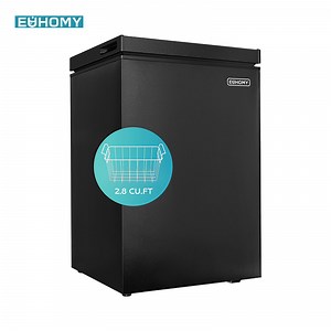 [Hot Item] Black Compact Chest Freezer with 78L Storage and Quiet Operation