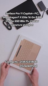 15 shares | Surface Pro 11 Copilot+ PC, Snapdragon® X Elite 16 Go RAM...