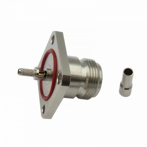 [Hot Item] RF Coaxial Waterproof N Type Female 25.4mm Square Flange Crimp Connector for Rg316 Cable