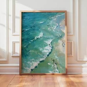 Gulf Coast Wall Art, Aerial Beach Oil Painting, Beach House Decor - Etsy Canada