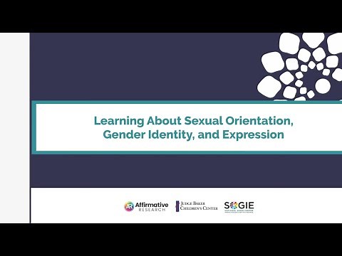 Learning About Sexual Orientation, Gender Identity & Expression (SOGIE)