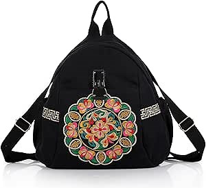 Canvas Fashion Backpacks Travel Bag Casual Lightweight Cloth Daypack Backpack Purse for Women Knapsack