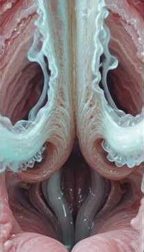Turbulent Airflow & Vocal Fold Motion|RealBiomechanicalPhonationMacro#VocalFoldAnimation #Medical3D