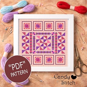 Cross Stich Pattern: "geometría 2 ". Color and Symbol Guide for Cross Stitch, Embroidery Guide, Instant Digital PDF Dowloand - Etsy