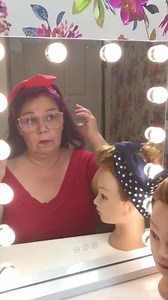 Red Polka Dot Wired Headband, Reversible Rockabilly Headscarf - Etsy UK