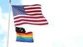 Tribute to all our American heroes with the POW-MIA, Rainbow and...