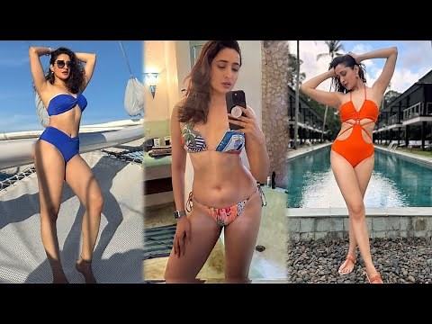 Pragya Jaiswal Sizzling Beach Bikini Photoshoot 🔥 | Latest Hot Actress Vertical Fashion Looks