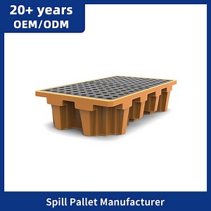 [Hot Item] Heavy Duty 58 Gal 2 Drum Secondary Containment Poly Oil Control Spill Pallets