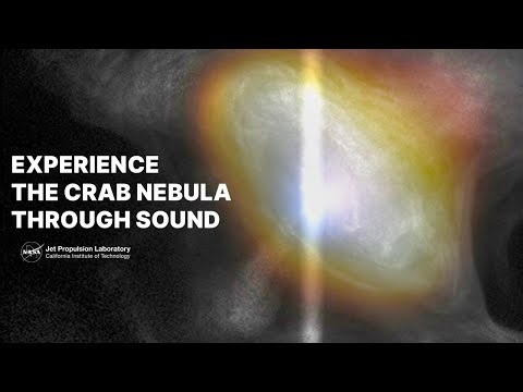 The Sound of Space Data: Crab Nebula Sonification | NASA/JPL FriendsofNASA.org: This video is a sonification of X-ray light emitted by the Crab Nebula. The data was obtained by NASA’s NuSTAR and Chandra space observatories, whose teams turned the data into sound to enable people to audibly perceive different features of the Crab Nebula, making it more accessible for the visually impaired. In this sonification, X-ray wavelengths from NuSTAR (represented as unique colors) are mapped to musical pit