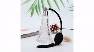 75ml Glass Perfume Bottles Empty, Antique Perfume Bulb Sprayer, Clear Glass Bottle Glass Vintage Perfume Bottle Atomized Spray Bottle With Black Tassels Refillable Vintage Perfume Bottle