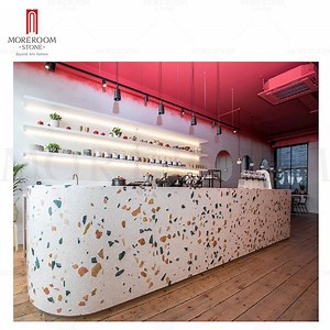 [Hot Item] Restaurant Granite Chips White Terrazzo Kitchen Countertops Benchtops
