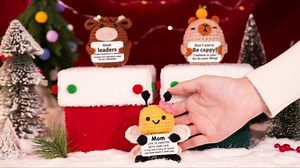 Farewell Gifts for Coworkers, Coworker Leaving Gifts for Women, Coworker Going Away Goodbye Presents for Boss Friends Employees, Retirement Gift for Women - Crochet Bee Affirmation Support Desk Decor