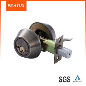 [Hot Item] Modern Style Single & Double Cylinder 587 Knob Lock American Style Stainless Steel Deadbolt Door Lockset Hardware Door Plate Handle Cerradura De Puerta