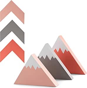 Mountain Nursery Decor - Baby Girl Nursery Decor - Toddler Room Decor - Nursery Wall Decor - Mountain Shelf Decor - Woodland Nursery Decor - Arrow Wall Decor - Modern Cabin Decor - 6 Piece Set