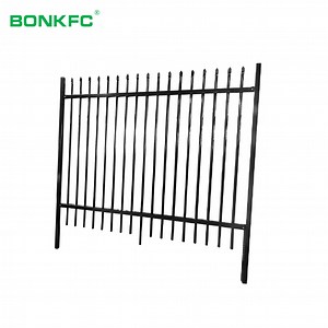 [Hot Item] Durable Black Steel Tubular Picket Fence Panel for Gardens