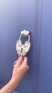 Installing a Padlock Heart Door knocker, shown here in our Matt Nickel finish #padlock #installation #frontdoor #hardware | Hera Ray Hardware